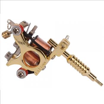Mini Replica Tattoo Machine Pendant- Gold Tone