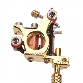 Mini Replica Tattoo Machine Pendant- Gold Tone