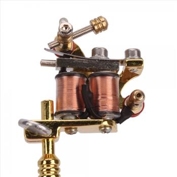 Mini Replica Tattoo Machine Pendant- Gold Tone