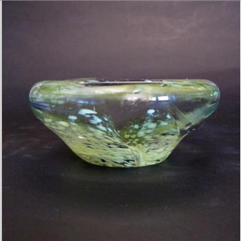Vintage Art Glass Flat Paperweight