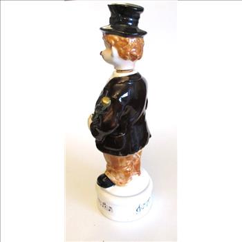 RARE- Vintage Ceramic Hobo Music Box Decanter Plays 