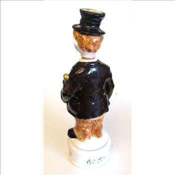 RARE- Vintage Ceramic Hobo Music Box Decanter Plays 