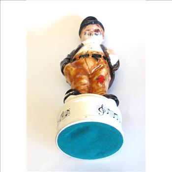 RARE- Vintage Ceramic Hobo Music Box Decanter Plays 