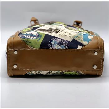 Talbots Travel Canvas Leather Tote Bag Retail $250