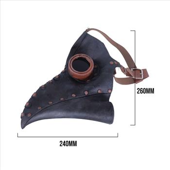 Plague Doctor Long Beak Faux Leather Latex Steampunk Bird Face Mask