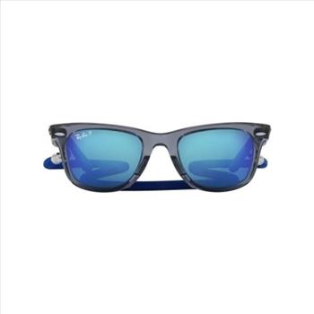 Ray Ban Wayfarer Classic Sunglasses - Black Frame - Blue Lens