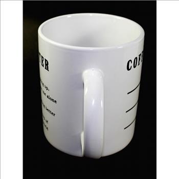 Large Ceramic Coffee Meter Mug With Handle