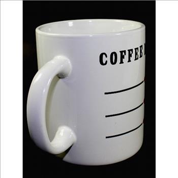 Large Ceramic Coffee Meter Mug With Handle