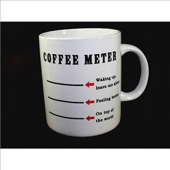 Large Ceramic Coffee Meter Mug With Handle