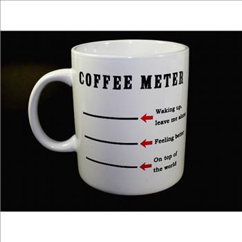 Large Ceramic Coffee Meter Mug With Handle