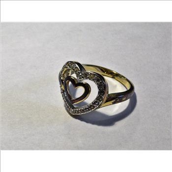 Swarovski Double Heart Ring