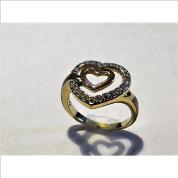 Swarovski Double Heart Ring