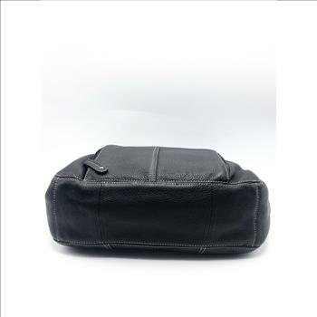 Tignanello Black Pebbled Leather Hobo Shoulder Bag