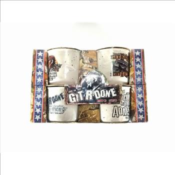 Larry the Cable Guy Git-R-Done 16 oz Ceramic Mugs Mug Set of 4 NEW Sealed Original Pkg.