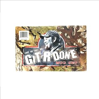 Larry the Cable Guy Git-R-Done 16 oz Ceramic Mugs Mug Set of 4 NEW Sealed Original Pkg.