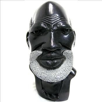 Shona Serpentine Bust of an African Man-by Artist T.M.Gidi