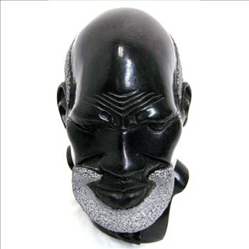 Shona Serpentine Bust of an African Man-by Artist T.M.Gidi