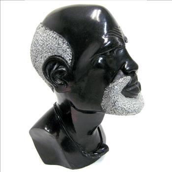 Shona Serpentine Bust of an African Man-by Artist T.M.Gidi