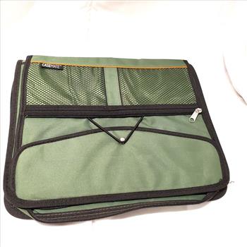 Casemate Full Zip Three Ring Binder With File Storage Green