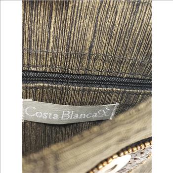 Costa Blanca Spain Metallic Fabric Beaded-Studded-Sequins Embellishment Evening Clutch Bag/Purse