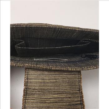 Costa Blanca Spain Metallic Fabric Beaded-Studded-Sequins Embellishment Evening Clutch Bag/Purse
