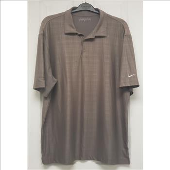 Nike Men's Dri-Fit Brown Golf Shirts Sz XL, Made in Cambodia