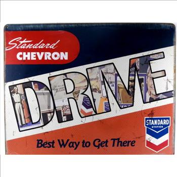 Looking Standard Chevron Metal Sign