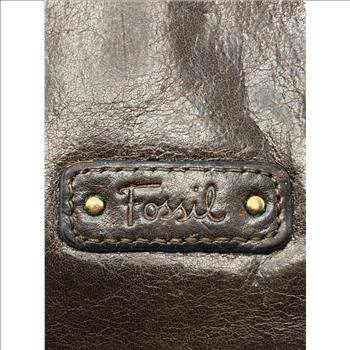 Fossil Brown Leather Wallet with Zipper Compartment