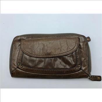 Fossil Brown Leather Wallet with Zipper Compartment