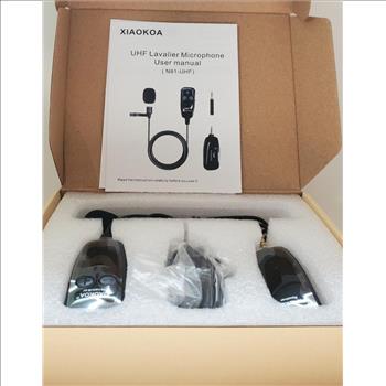 XIAOKOA Wireless Headset Microphone System - UHF Technology With LED Display For Teaching & Fitness