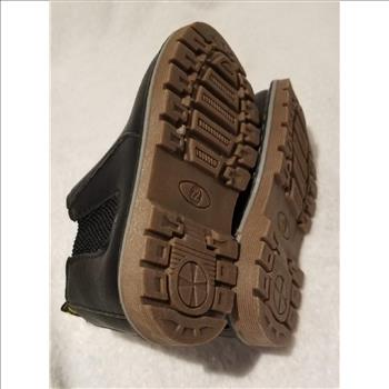 Kids PU Leather Black Side Zipper Boots Size - US5.5 (2-3T Boys/Girls)