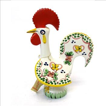 Vintage Ceramic Rooster of Luck and Happiness made in Portugal