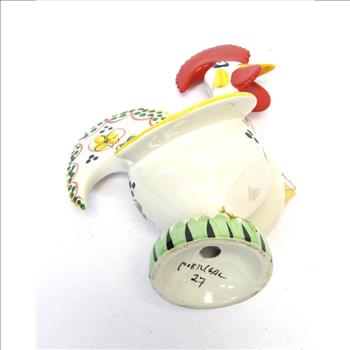Vintage Ceramic Rooster of Luck and Happiness made in Portugal