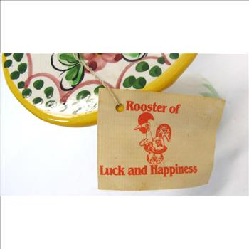 Vintage Ceramic Rooster of Luck and Happiness made in Portugal