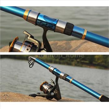 Professional Carbon Fiber Telescope Fishing Rod Travel Sea Spinning Pole 2.1m