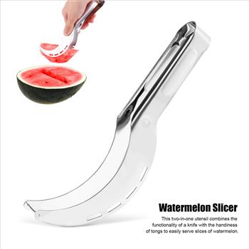 Watermelon Melon Slicer Server Knife Cutter Corer Scoop Stainless Steel Tool