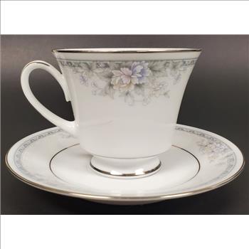 Vintage Noritake Legendary Silk Garland 3792 Bone China Tea Cup and Saucer Sri Lanka