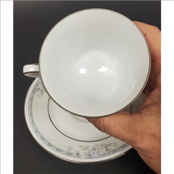 Vintage Noritake Legendary Silk Garland 3792 Bone China Tea Cup and Saucer Sri Lanka