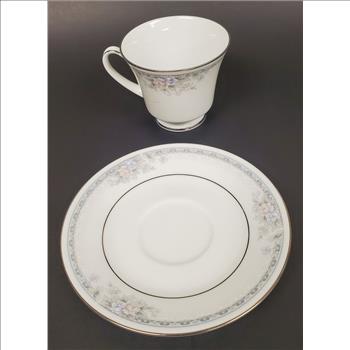 Vintage Noritake Legendary Silk Garland 3792 Bone China Tea Cup and Saucer Sri Lanka