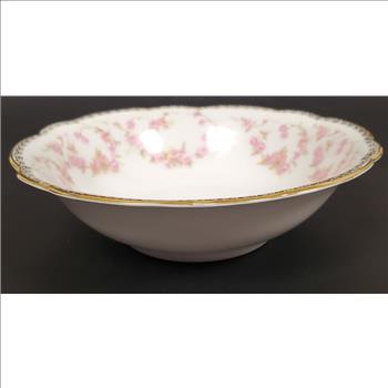 Vintage Schumann Original Bridal Rose Bavaria Germany Porcelain Scalloped Bowl