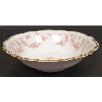 Vintage Schumann Original Bridal Rose Bavaria Germany Porcelain Scalloped Bowl