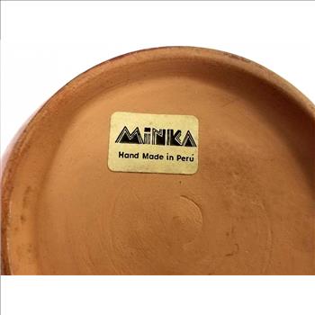 VTG Hand Painted Minka Peru Pottery Jar