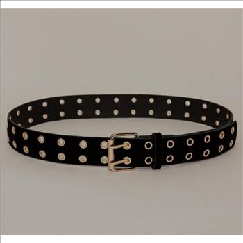 NWT Ladies Faux Leather Velvet  Eyelet Decor Belt 
