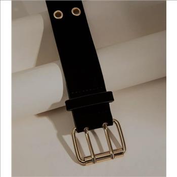 NWT Ladies Faux Leather Velvet  Eyelet Decor Belt 