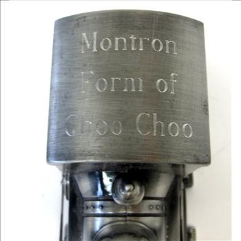 Pewter Train Coin Bank with Track