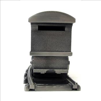 Pewter Train Coin Bank with Track