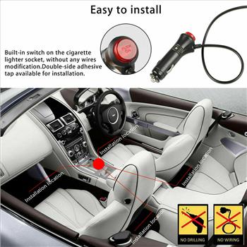 4PCS Car Interior Atmosphere Neon LED Lights Strips