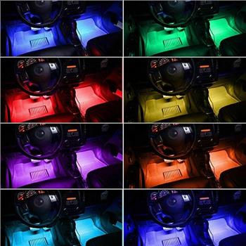 4PCS Car Interior Atmosphere Neon LED Lights Strips