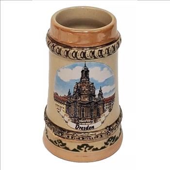 Vintage Miniature Dresden Beer Stein Mug With Handle 3.5