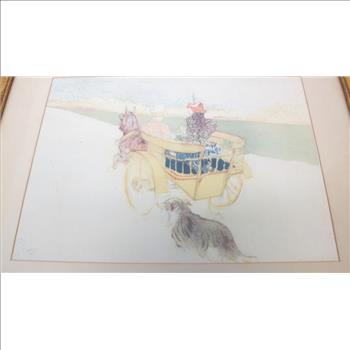 Vintage - H. De Toulouse-Lautrec - Ride into the Country 1897. Lithograph 1946